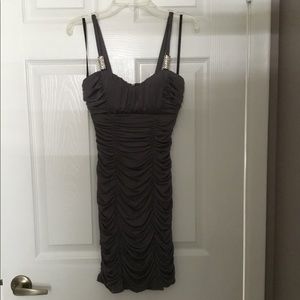 Dark Grey Ruched / Fitted Dress